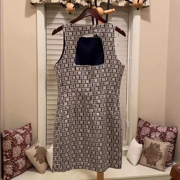 Banana Republic blue and white jacquard dress - Picture 4 of 8
